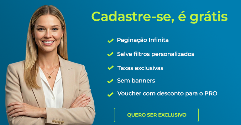 Benefícios de criar conta - Acesse taxas exclusivas